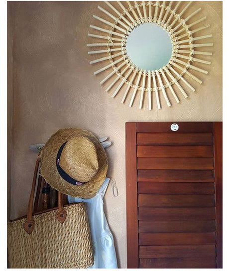 ROOMHOME Mizhati Elegant Scandinavian Woven Mirror Décor from ROOMHOME
