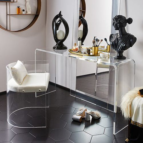ROOMHOME Zandria Creative Minimalist Makeup Desk from ROOMHOME