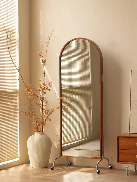 ROOMHOME Zephyra Elegant Arched Mirror Bookshelf Floorstand from ROOMHOME