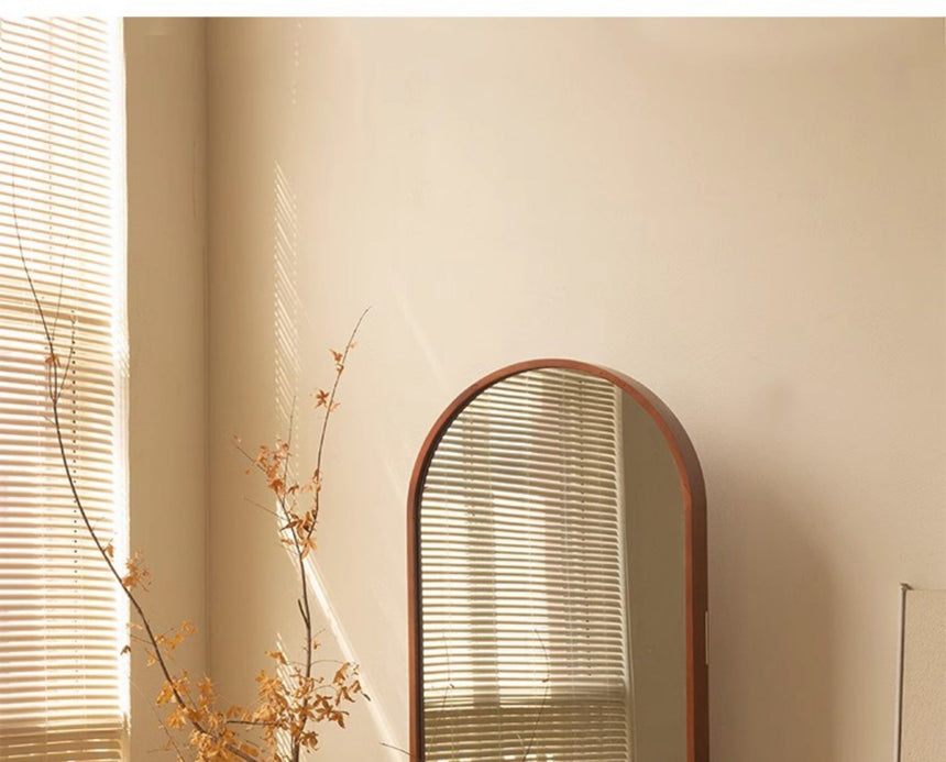 ROOMHOME Zephyra Elegant Arched Mirror Bookshelf Floorstand from ROOMHOME