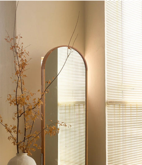 ROOMHOME Zephyra Elegant Arched Mirror Bookshelf Floorstand from ROOMHOME