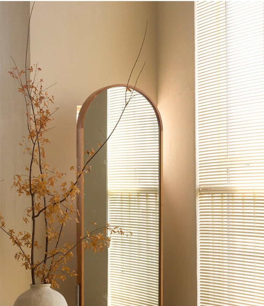 ROOMHOME Zephyra Elegant Arched Mirror Bookshelf Floorstand from ROOMHOME