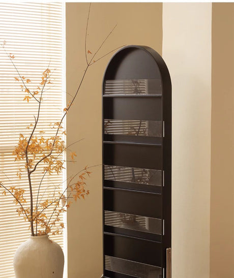 ROOMHOME Zephyra Elegant Arched Mirror Bookshelf Floorstand from ROOMHOME