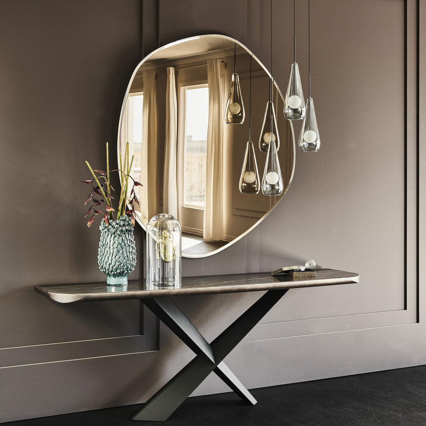 ROOMHOME Zyra Irregular Design Round Bathroom Mirror from ROOMHOME