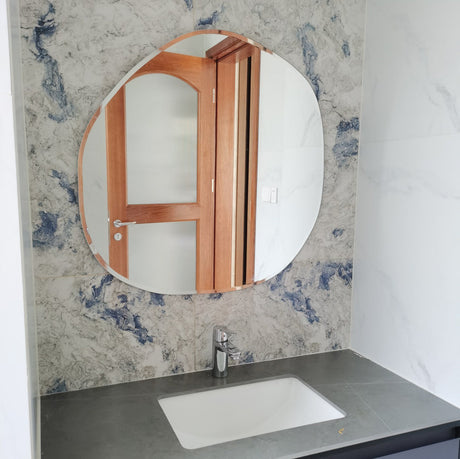 ROOMHOME Zyra Irregular Design Round Bathroom Mirror from ROOMHOME
