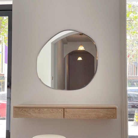 ROOMHOME Zyra Irregular Design Round Bathroom Mirror from ROOMHOME