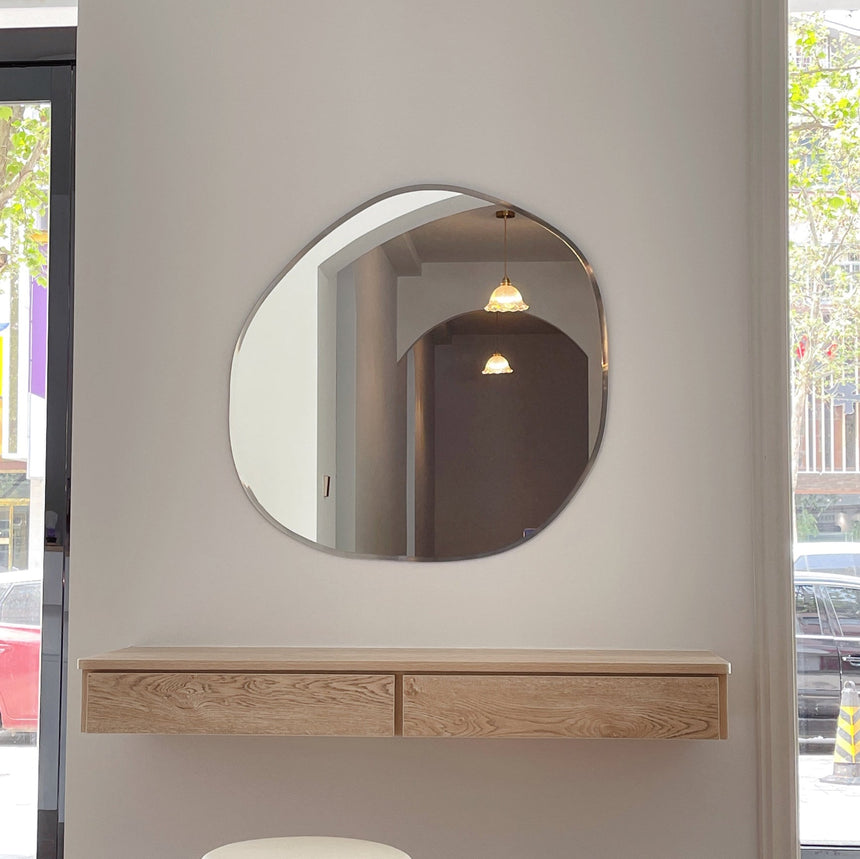 ROOMHOME Zyra Irregular Design Round Bathroom Mirror from ROOMHOME