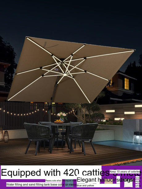 ZIYE Isola Solar-Powered Street Umbrella for Leisure Villa. from ZIYE