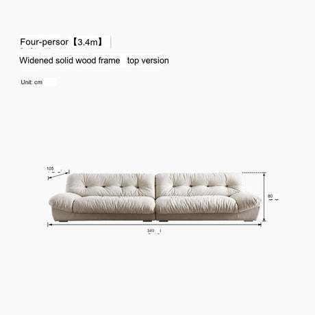 QUANMU Leandro Luxurious Cream Fabric Anti-Scratch Sofa from QUANMU