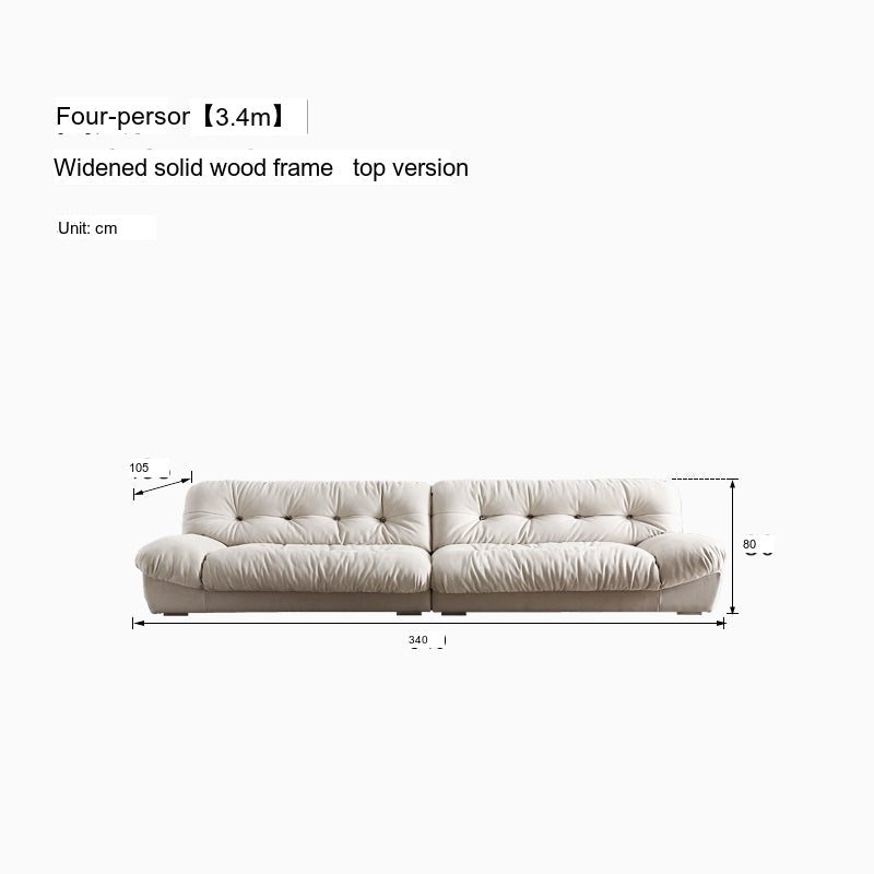 QUANMU Leandro Luxurious Cream Fabric Anti-Scratch Sofa from QUANMU
