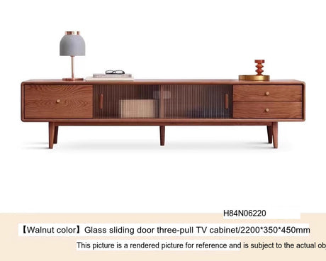 GENJI Ishtar Modern Oak Storage Cabinet and Coffee Table Combo. from GENJI