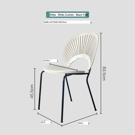 ABOUT WHITE Elowen Sleek Retro Dining Chair from ABOUT WHITE