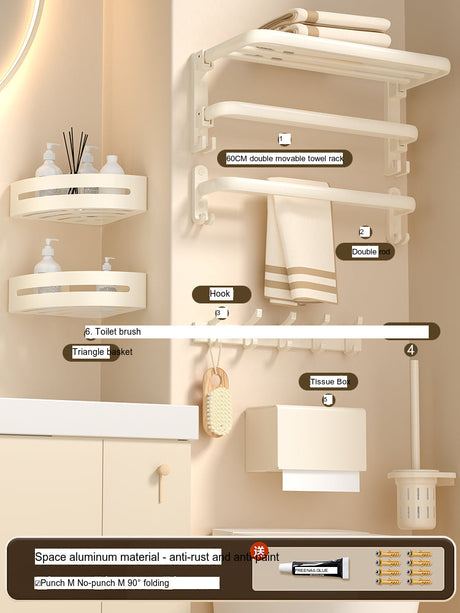 COMFBATH White Bath Towel with Storage System from COMFBATH