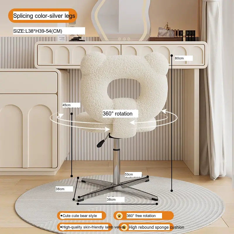 XIMIKA Adalyn Luxe Light Vanity Makeup Stool from XIMIKA