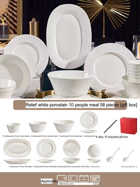 MOSE Pure White Glaze Dish Set from MOSE