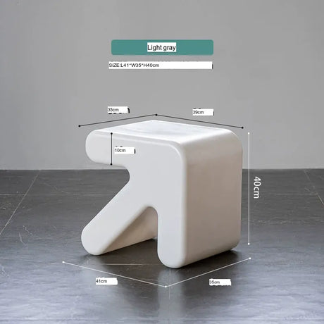 ABOUT WHITE Yamaguchi Charming Minimalist Plastic Stool from ABOUT WHITE