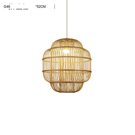 BOJI Haruki Elegant Wooden Bamboo Ceiling Lamp from BOJI