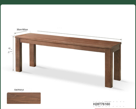 GENJI Hiroshi Minimalist Solid Wood Bench from GENJI
