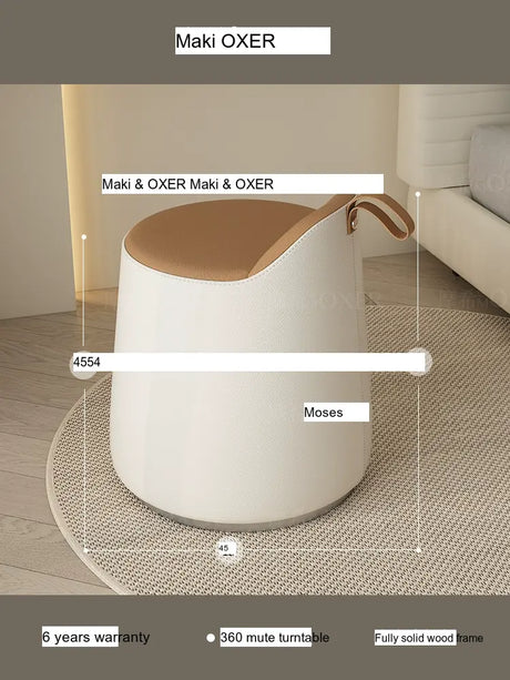 MOXER Ikebana Elegant Cream Makeup Stool from MOXER