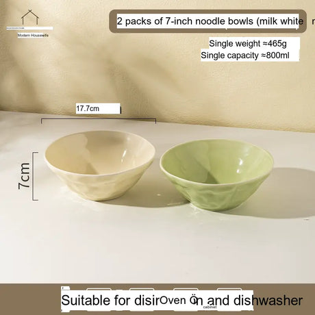 MH Isadora Elegant Ceramic Ramen Bowl Set. from MH