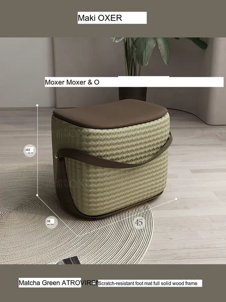 MOXER Isolde Elegant Solid Wood Footstool from MOXER