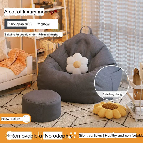LEDONG Kintaro Plush Versatile Bean Bag Chair from LEDONG