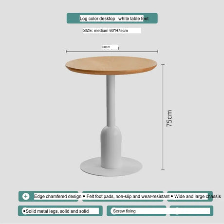 ABOUT WHITE Orenji Elegant Solid Wood Round Dining Table from ABOUT WHITE