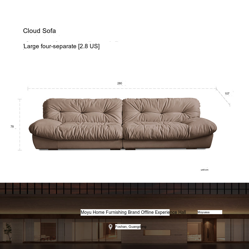 MOYU Luminara Soft Retro Fabric Cloud Cushion from MOYU