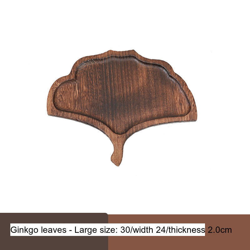 PAULOWNIA YOKOHAMA Elegant Leaf-Shaped Wooden Pallet Tray from PAULOWNIA