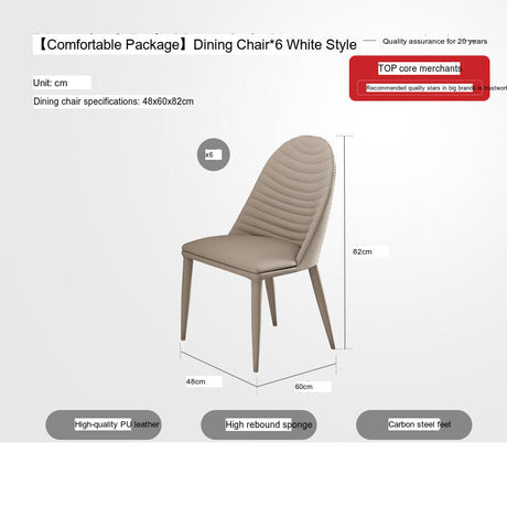 QUANMU Arlesia Elegant Light Luxury Semi-Circular Dining Table Set from QUANMU