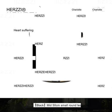 HERZZI Marcellus Elegant Composite Black Coffee Table Set from HERZZI