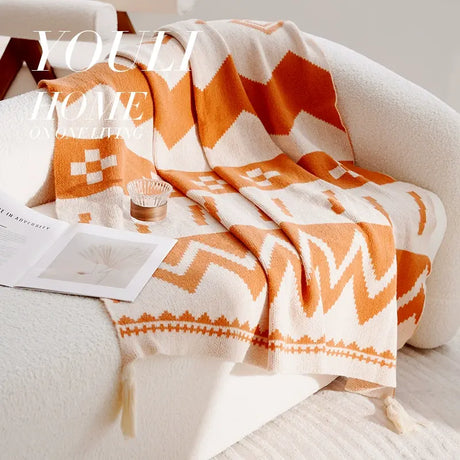 YOULI Genevieve Soft Cozy Knitted Blanket from YOULI