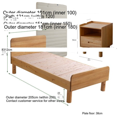 BAIYA SHUNAN Keisuke Minimalist Natural Wood Crib from BAIYA SHUNAN