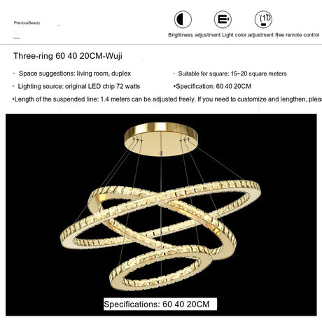 YDZM Minato Elegant Crystal Ceiling Lamp from YDZM