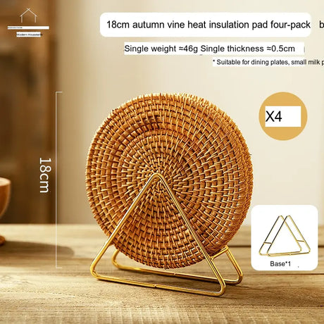 MH Isolde Premium Rattan Heat-Resistant Table Pad from MH