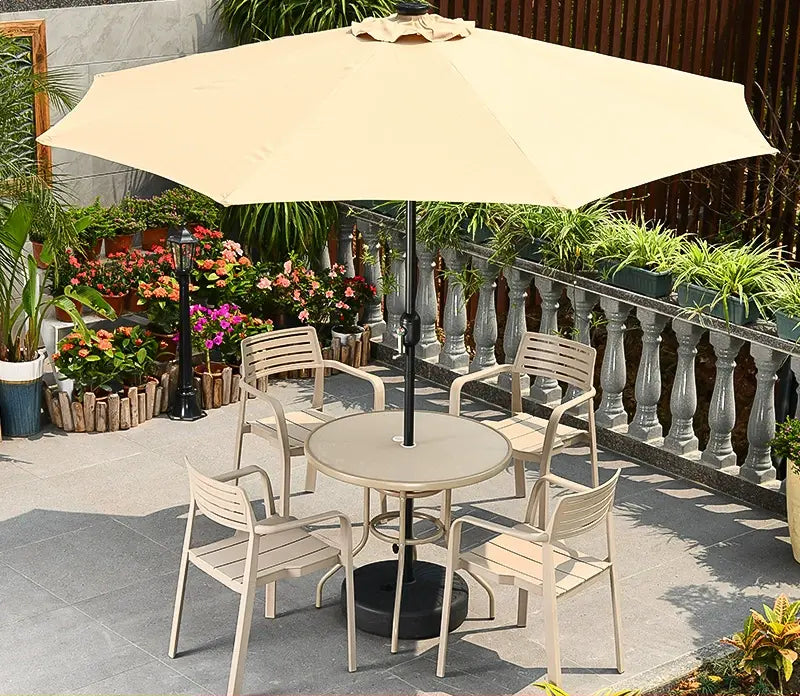 MOJIA Florian Porcelain Pillar Garden Umbrella for Outdoor Lounging from MOJIA