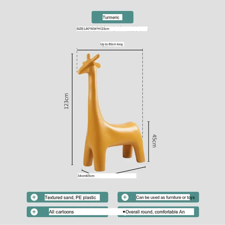 ABOUT WHITE Juniper Whimsical Giraffe Stool Decorative Home Ornament from ABOUT WHITE