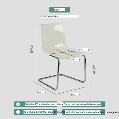 ABOUT WHITE Isolde Elegant Transparent Acrylic Dining Chair from ABOUT WHITE
