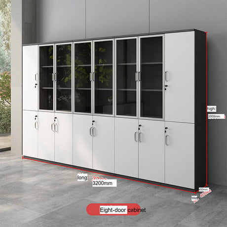 MUTINI Jasper Chic Glass-Front Locking Office Cabinet from MUTINI