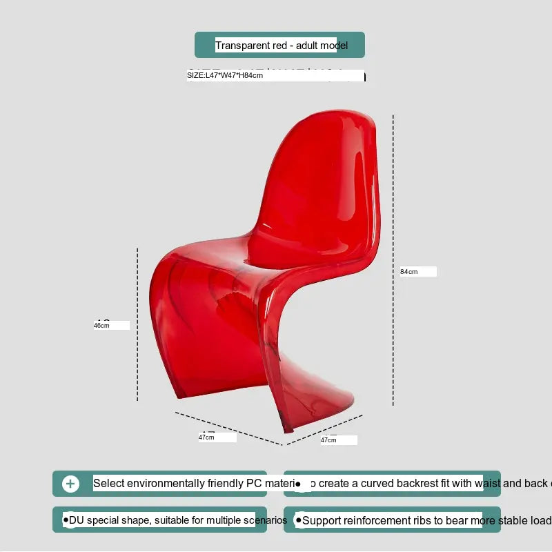 ABOUT WHITE Jintae Minimalist Transparent Dining Chair from ABOUT WHITE