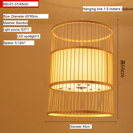 BOJI Elowen Traditional Woven Lights Ceiling Lamp from BOJI