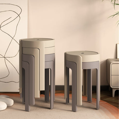 A&D Marisol Stylish Stackable Round Stool from A&D