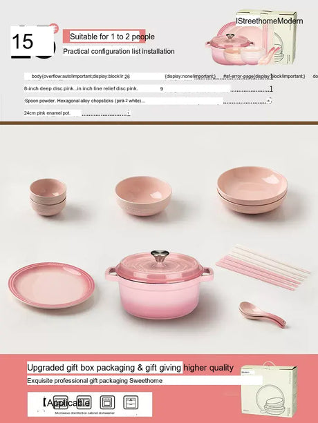 MH Zephyra Elegant Non-Stick Enamel Cast Iron Stew Pot from MH