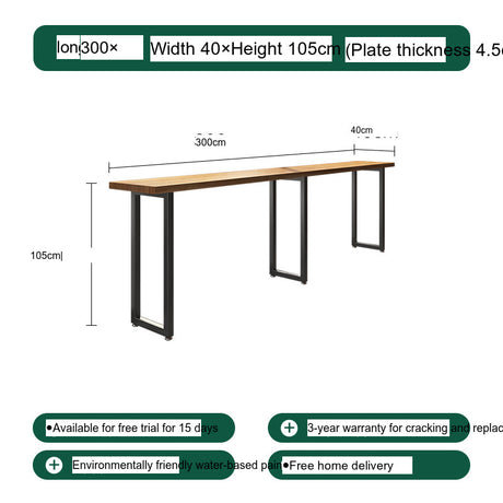 WEIMEI Santiago Rustic Industrial Iron Art Solid Wood Bar Table from WEIMEI