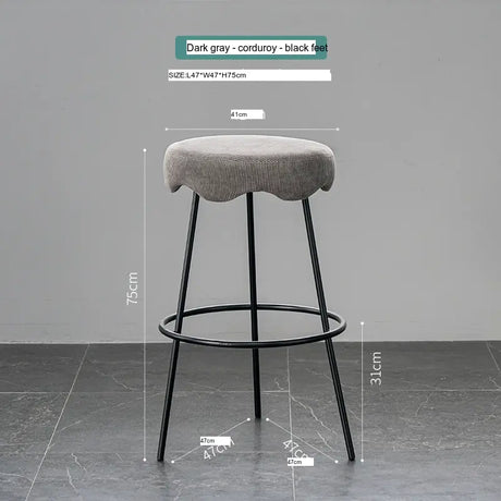 ABOUT WHITE Marcellus Elegant Luxury Bar Stool from ABOUT WHITE