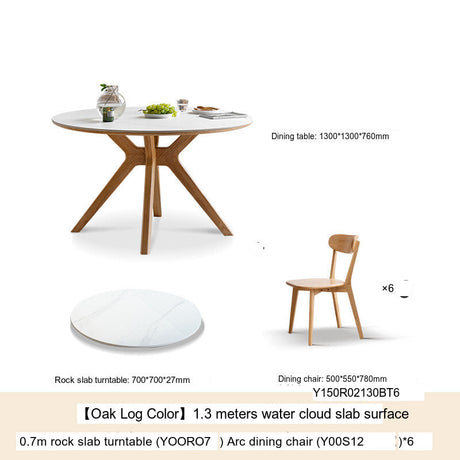 GENJI Haruki Elegant Oak Dining Set from GENJI