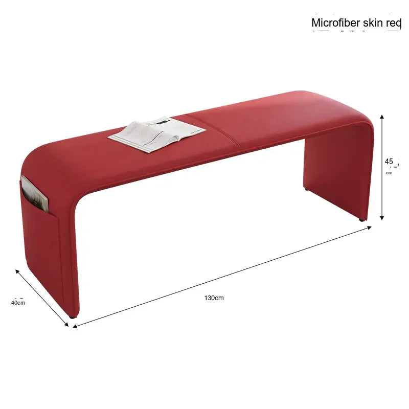 GANGETIC AGE Valdemar Sleek Luxury Saddle Leather Bedroom Bench from GANGETIC AGE