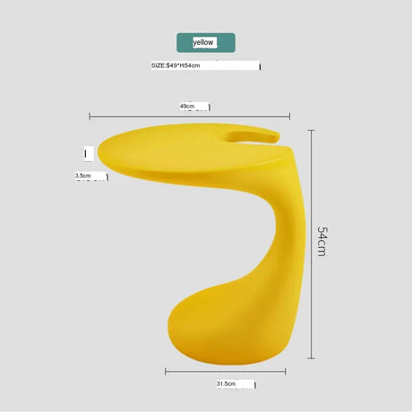 ABOUT WHITE Helene Minimalist Scandinavian Plastic Bed Coffee Table from ABOUT WHITE