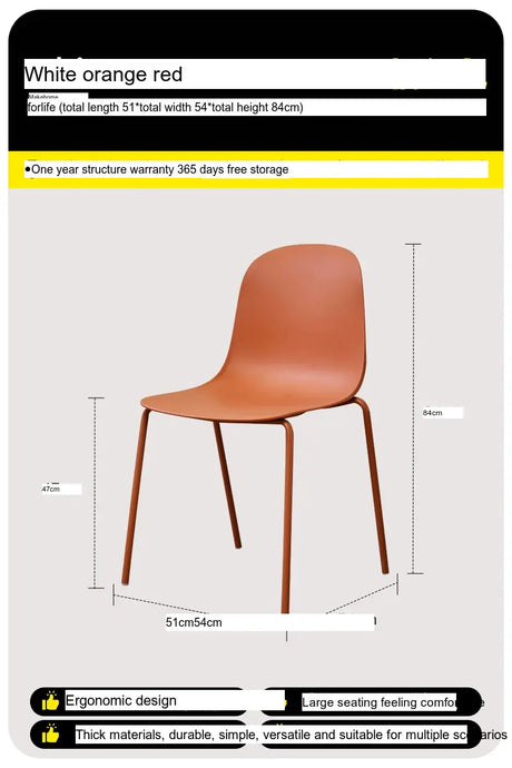 ABOUT WHITE Isolde Minimalist Stackable Dining Chair from ABOUT WHITE