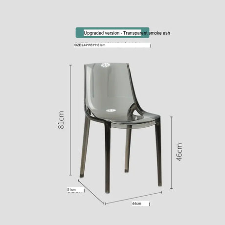 ABOUT WHITE Isadora Transparent Crystal Dining Chair - Nordic Acrylic Design from ABOUT WHITE